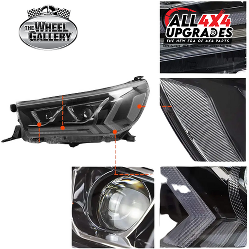 Toyota Hilux Blacked LED Headlights 2015-20