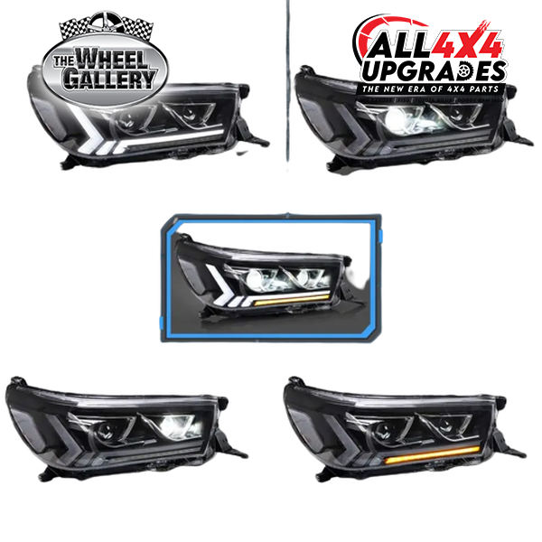 Toyota Hilux Blacked LED Headlights 2015-20