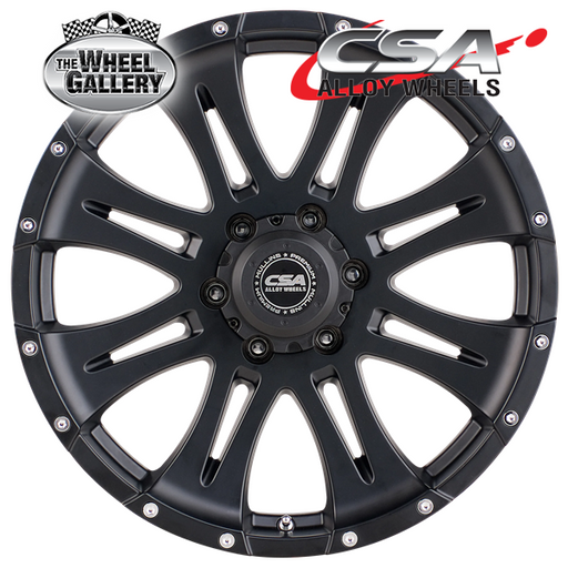 CSA RAPTOR TRAILER/CARAVAN SATIN BLACK 15x6.5 5/114.3  P0 WHEEL