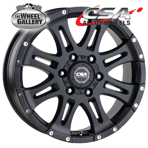 CSA RAPTOR SMALL CAP SATIN BLACK 16x8 6/130  P30 WHEEL
