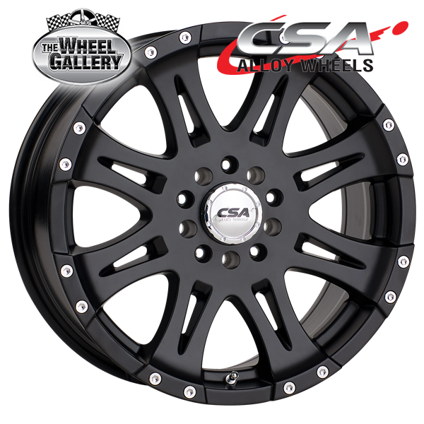 CSA RAPTOR SMALL CAP SATIN BLACK 16x8 6/130  P30 WHEEL