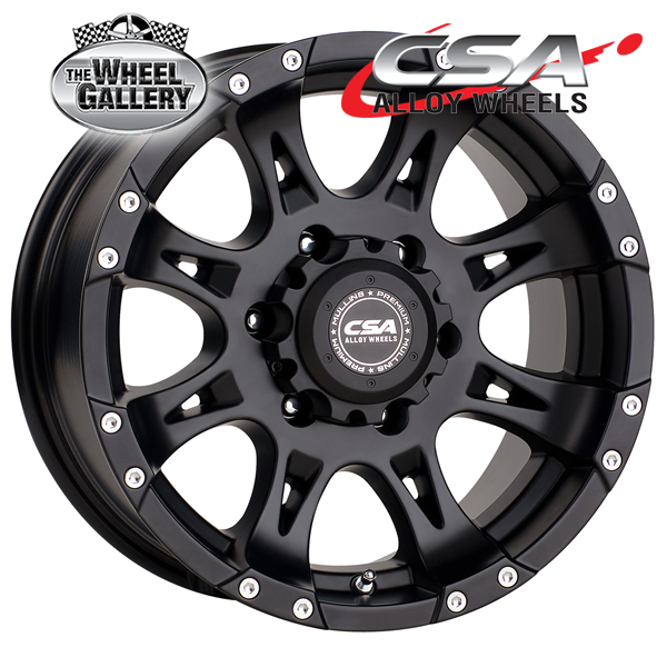 CSA RAPTOR SMALL CAP SATIN BLACK 16x8 6/130  P30 WHEEL