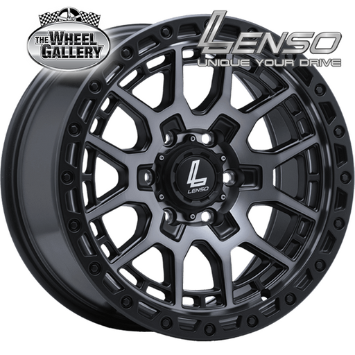 LENSO GRAVEL PASSION BLACK + SATIN BLACK LIP 20x9 6/139.7  P20P WHEEL