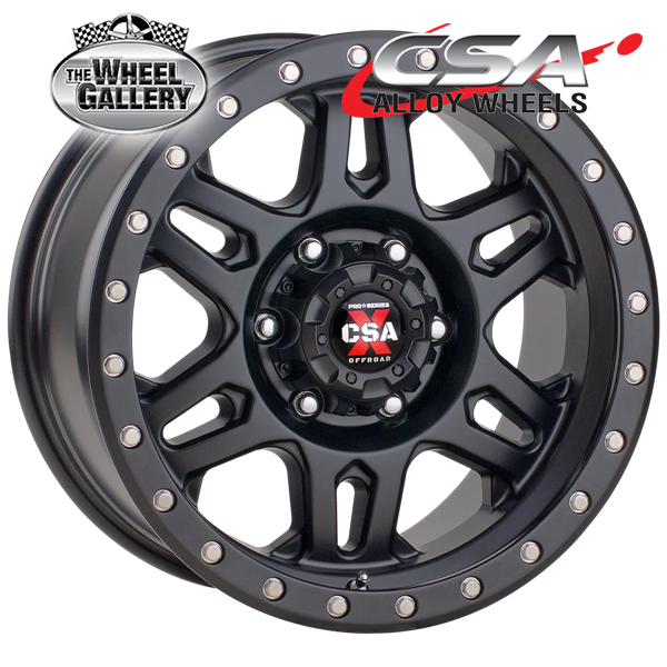 CSA MILITANT SATIN BLACK 17x9 6/139.7  P18 WHEEL