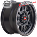 CSA MILITANT SATIN BLACK 17x9 6/139.7  P18 WHEEL