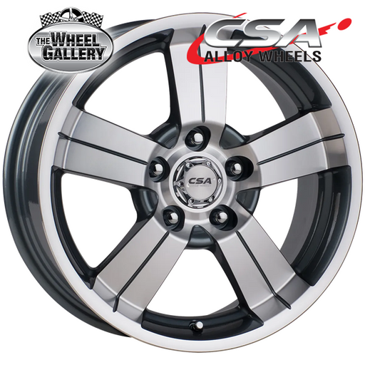 CSA EDGE GUNMETAL MACHINED FACE 15x6.5 5/114.3  P10 WHEEL