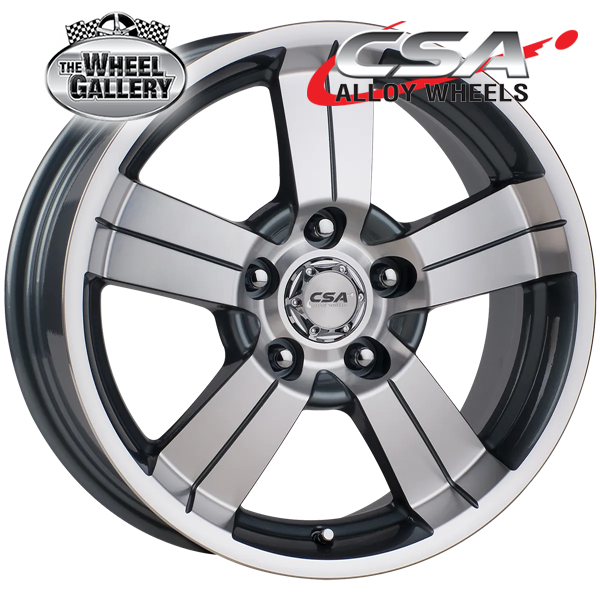 CSA EDGE GUNMETAL MACHINED FACE 15x6.5 5/114.3  P10 WHEEL