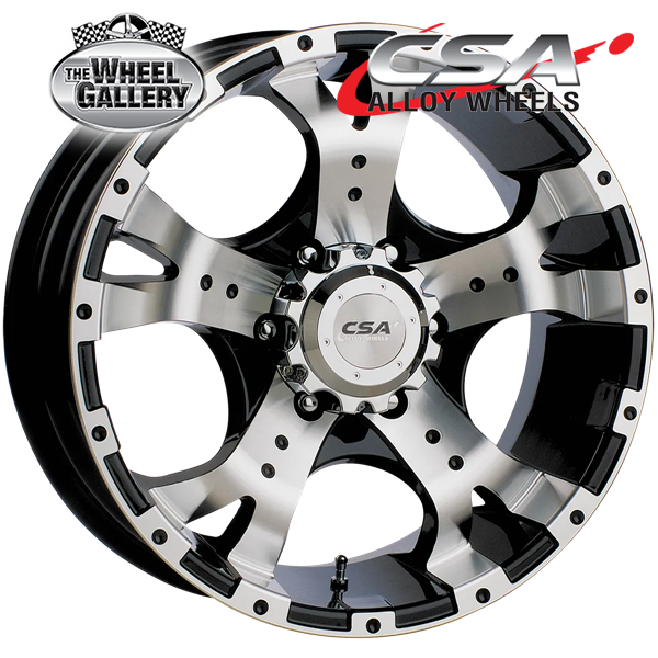 CSA JACKAL GLOSS BLACK MACHINED FACE 16x8 5/150  P0 WHEEL