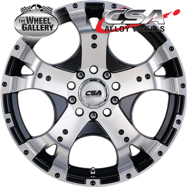 CSA JACKAL GLOSS BLACK MACHINED FACE 16x8 5/150  P0 WHEEL