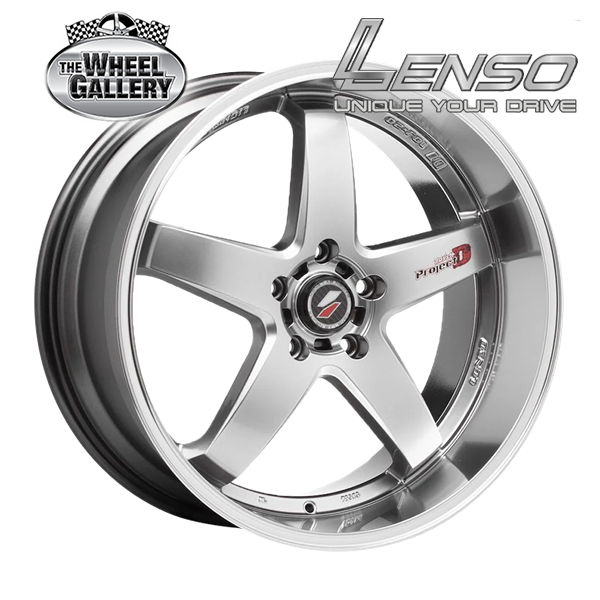 LENSO D-1R HYPER SILVER MIRROR LIP 18x8.5 5/114.3  P35P WHEEL