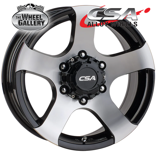CSA MAGNUM II GLOSS BLACK MACHINED FACE 15x7 6/139.7  P10 WHEEL