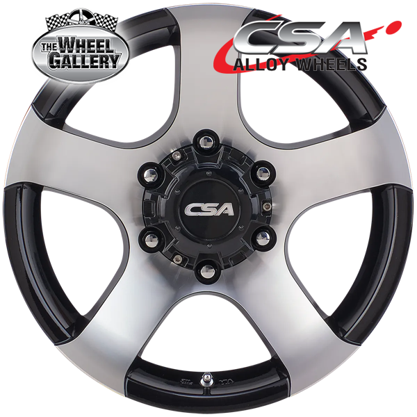 CSA MAGNUM II GLOSS BLACK MACHINED FACE 15x7 6/139.7  P10 WHEEL
