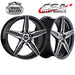CSA MONACO DARK GRAPHITE MACHINED FACE 17x7.5 5/100  P38 WHEEL