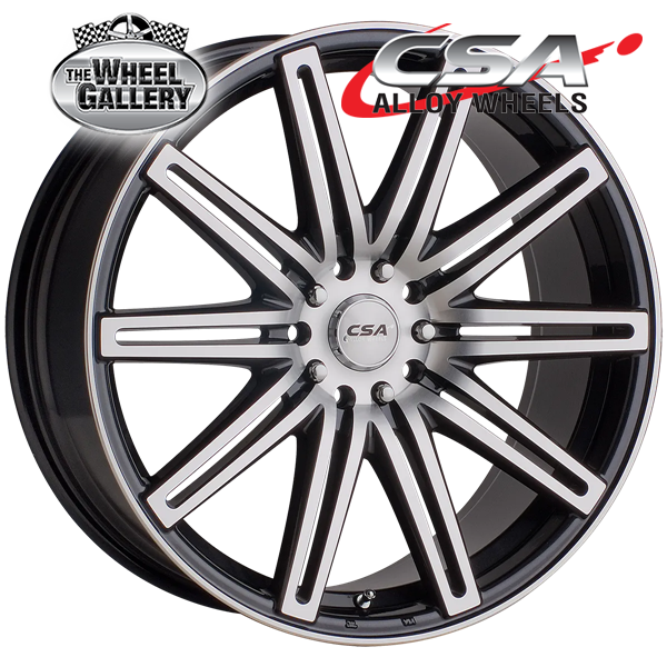 CSA NITROUS GUNMETAL BLACK MACHINED FACE 14x6 4/100  P38 WHEEL