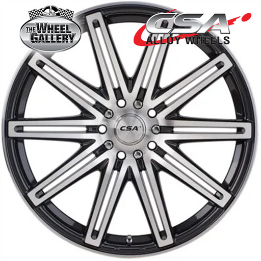 CSA NITROUS GUNMETAL BLACK MACHINED FACE 14x6 4/100  P38 WHEEL