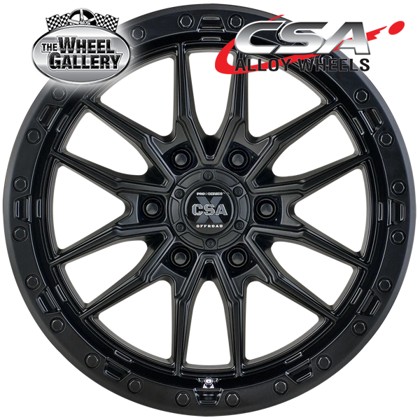 CSA RAZORBACK SATIN BLACK 17x9 6/139.7  P20 WHEEL
