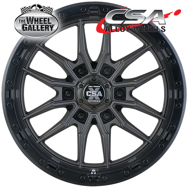 CSA RAZORBACK SATIN BLACK 17x9 6/139.7  P20 WHEEL