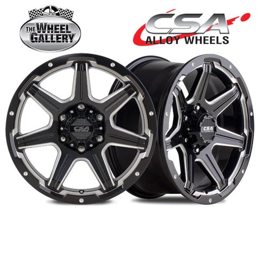 CSA SCORPION GLOSS BLACK MILLED EDGE 17x9 6/139.7  P20 WHEEL