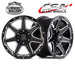 CSA SCORPION GLOSS BLACK MILLED EDGE 17x9 6/139.7  P20 WHEEL