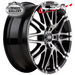 CSA VORST GUNMETAL BLACK MACHINED FACE 15x6 4/100  P38 WHEEL