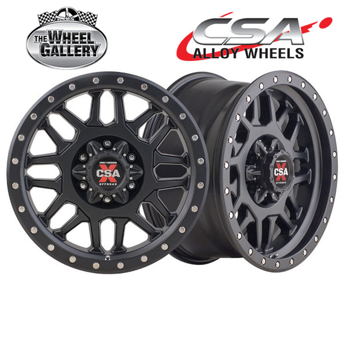 CSA COMBAT SATIN BLACK 17x8.5 6/139.7  P10 WHEEL