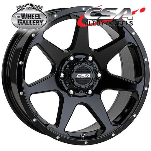 CSA HAWK GLOSS BLACK 16x8 6/139.7  P20 WHEEL