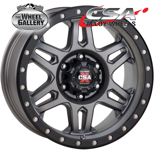 CSA MILITANT SATIN BLACK 17x9 6/139.7  P18 WHEEL