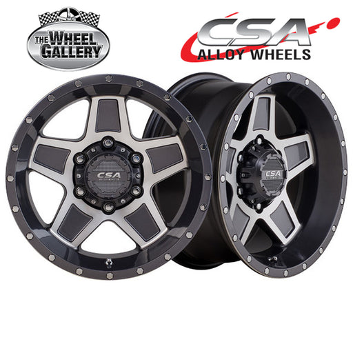 CSA DAKAR GUNMETAL MACHINED FACE 16x8 5/150  N6 WHEEL