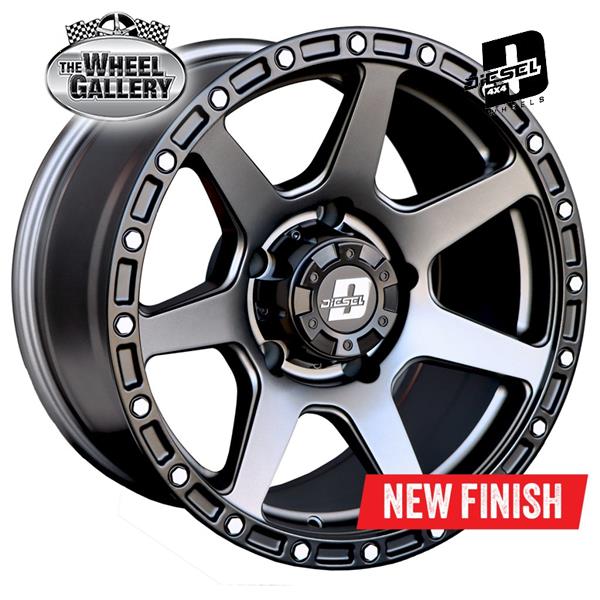 DIESEL CALIFORNIA GUNMETAL / BLACK LIP 17x9 5/150  P18N WHEEL