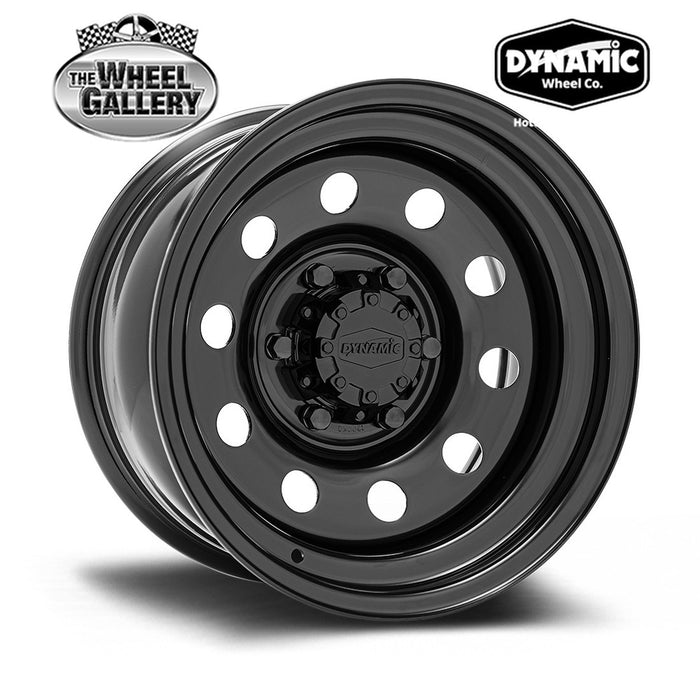 DYNAMIC STEEL WHEELS ROUND BLACK 15x8 5/114.3  N10 WHEEL