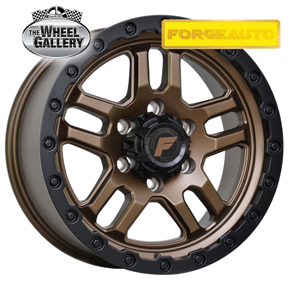 FORGEAUTO HOSTILE BRONZE CENTER BLACK LIP 17x8.5 6/139.7  P30 WHEEL