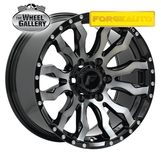 FORGEAUTO STORMER BLACK TINT GLOSS BLACK 17x8.5 6/139.7  P20 WHEEL