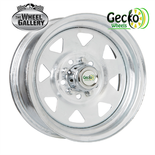 GECKO GALVANISED SILVER 16x7 5/150  P0P WHEEL