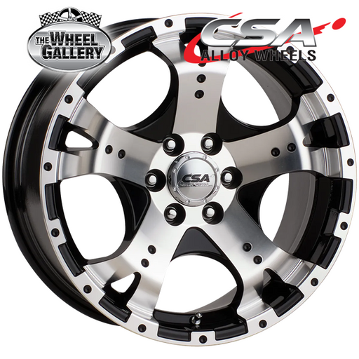 CSA JACKAL GLOSS BLACK MACHINED FACE 16x8 5/150  P0 WHEEL