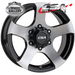 CSA MAGNUM II GLOSS BLACK MACHINED FACE 15x7 6/139.7  P10 WHEEL