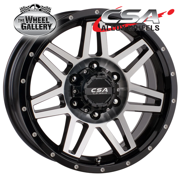 CSA RENEGADE GLOSS BLACK MACHINED FACE 17x8 6/139.7  P20 WHEEL