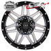 CSA RENEGADE GLOSS BLACK MACHINED FACE 17x8 6/139.7  P20 WHEEL