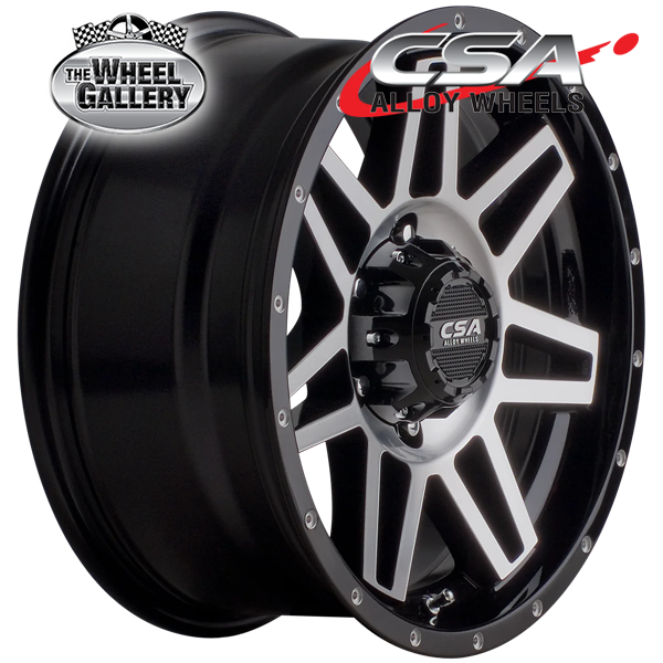 CSA RENEGADE GLOSS BLACK MACHINED FACE 17x8 6/139.7  P20 WHEEL