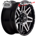CSA RENEGADE GLOSS BLACK MACHINED FACE 17x8 6/139.7  P20 WHEEL