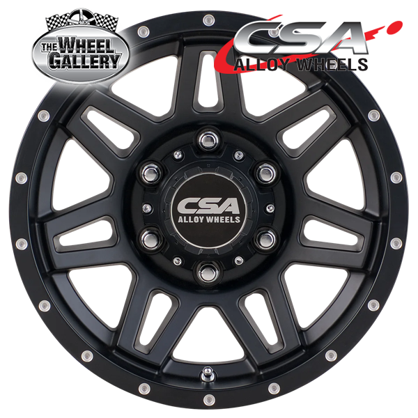 CSA RENEGADE TRAILER/CARAVAN SATIN BLACK 15x6.5 6/139.7  P0 WHEEL