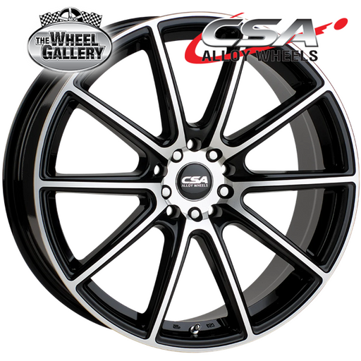 CSA CHICANE GLOSS BLACK MACHINED FACE 18x8 5/108  P40 WHEEL