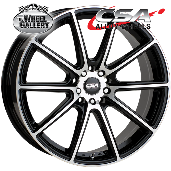 CSA CHICANE GLOSS BLACK MACHINED FACE 18x8 5/108  P40 WHEEL