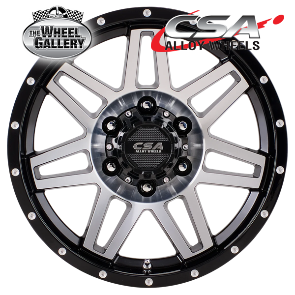 CSA RENEGADE GLOSS BLACK MACHINED FACE 17x8 6/139.7  P20 WHEEL