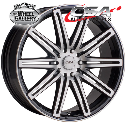 CSA NITROUS GUNMETAL BLACK MACHINED FACE 14x6 4/100  P38 WHEEL