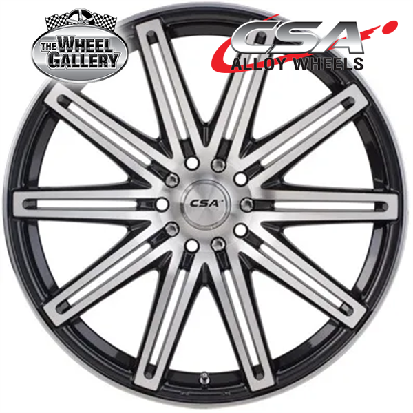 CSA NITROUS GUNMETAL BLACK MACHINED FACE 14x6 4/100  P38 WHEEL