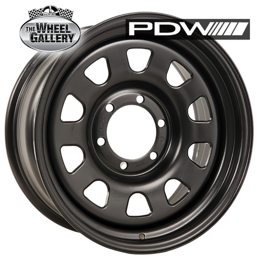 PDW D-OUTBACK SATIN BLACK 16x7 6/139.7  P25 WHEEL