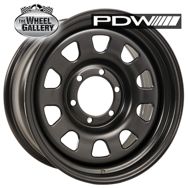 PDW D-OUTBACK SATIN BLACK 16x7 6/139.7  P25 WHEEL