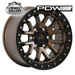 PDW DOMINATOR BRONZE CENTER BLACK LIP 17x8.5 6/139.7  P20 WHEEL