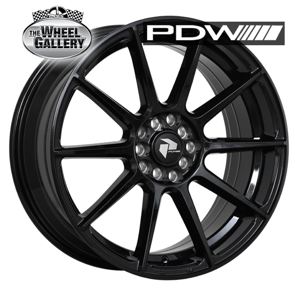 PDW OASIS-XT DIAMOND BLACK 15x6.5 4/100  P38 WHEEL