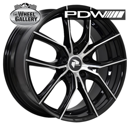 PDW POISON BLACK MACHINED 15x6.5 4/100  P38 WHEEL